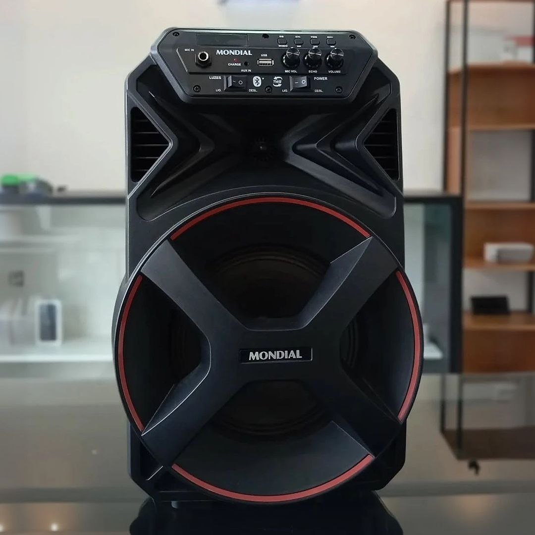 Caixa Amplificada MONDIAL Connect Partyplus 250W RMS | Preto, Bivolt, CM-250