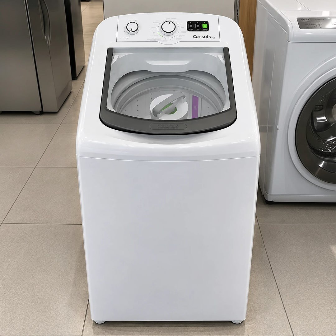Máquina De Lavar Consul 9kg Branca Com Dosagem Econômica - CWM09AB