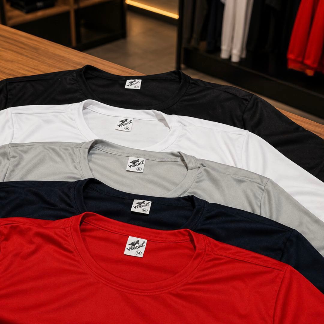 Kit 5 Camisetas Básicas Masculina Dry Fit Lisa Tradicional  Variado G