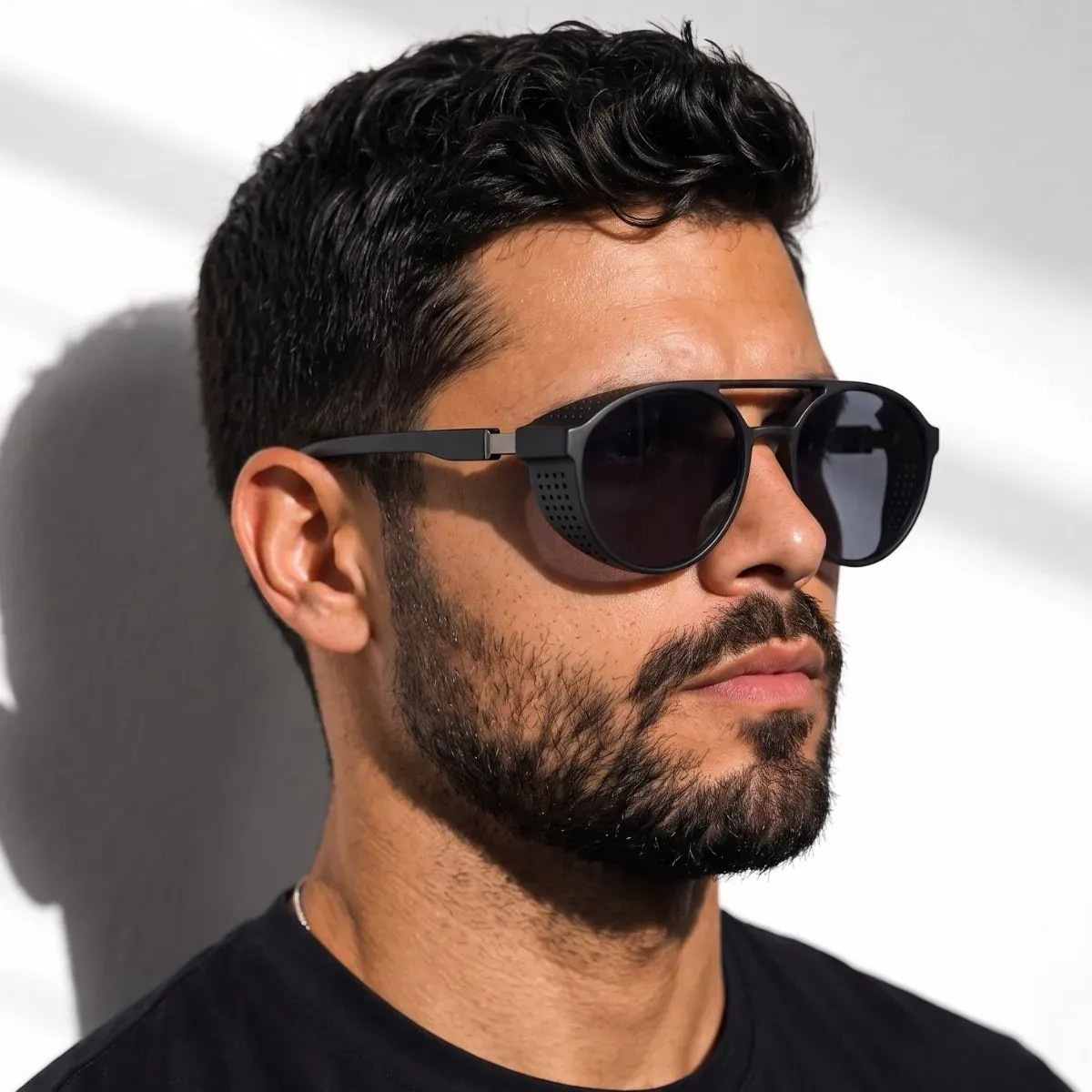 Óculos De Sol Masculino Redondo Moderno Lançamento Top Lux
