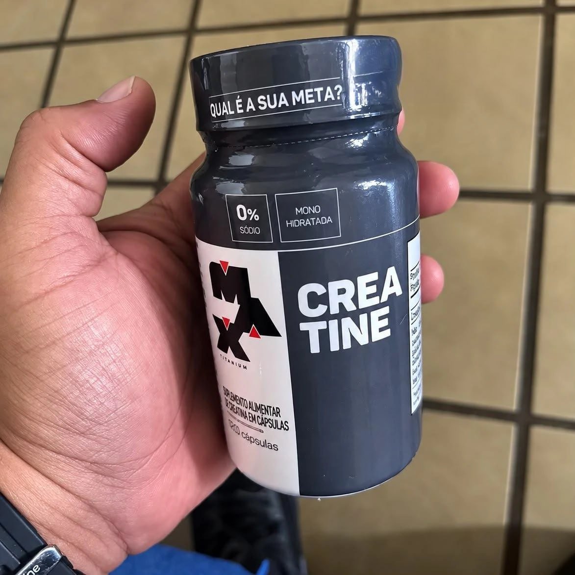 Creatina Monohidratada Em Capsulas Max Titanium 120 unidades