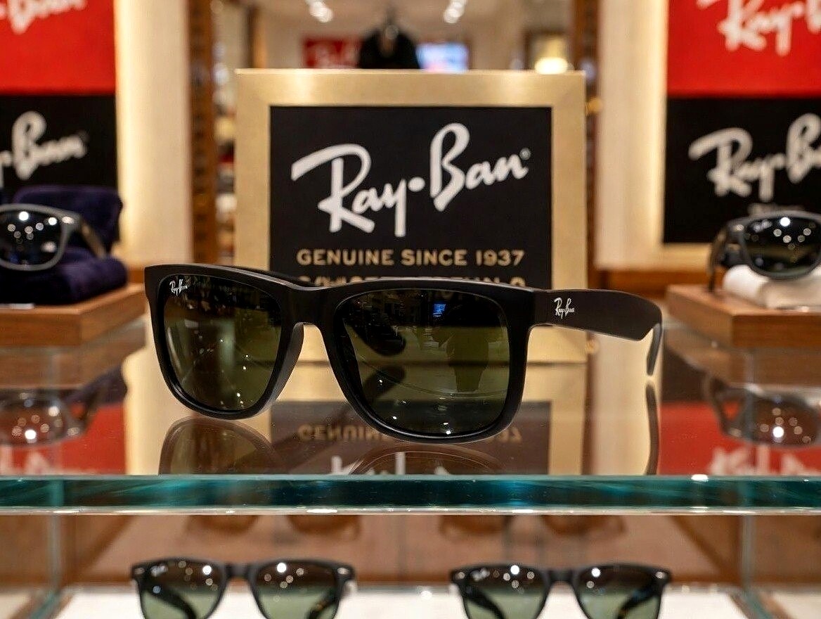 🕶️ Ray-Ban Justin Óculos de Sol Verde Escuro