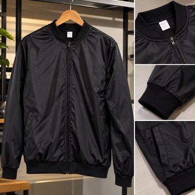 Jaqueta Masculina Bomber Chimpa Com Zíper E Bolsos (P ao G3)