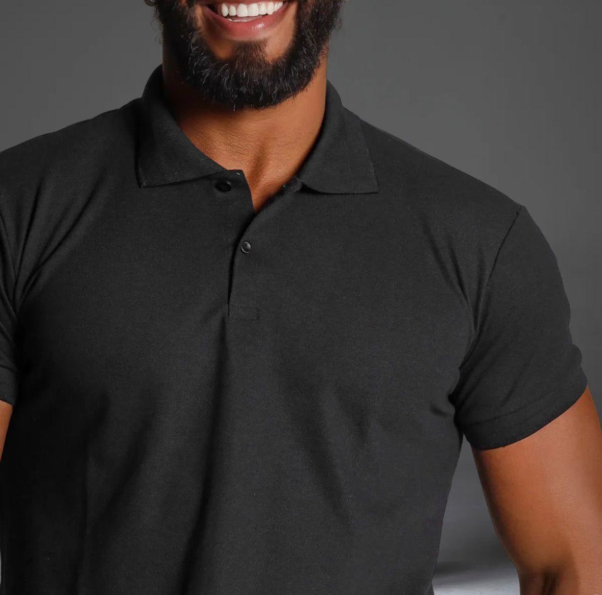 Camisa Gola Polo Masculina Pique Premium Algodão Confortável
