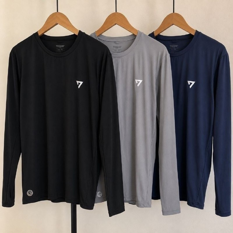 Kit 3 Camisetas Térmicas Masculina Segunda Pele Camisa Uv50 (P ao GG)