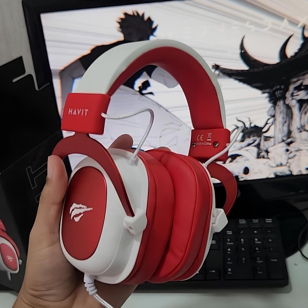 Havit Headphone Fone de Ouvido H2002d Red, Gamer