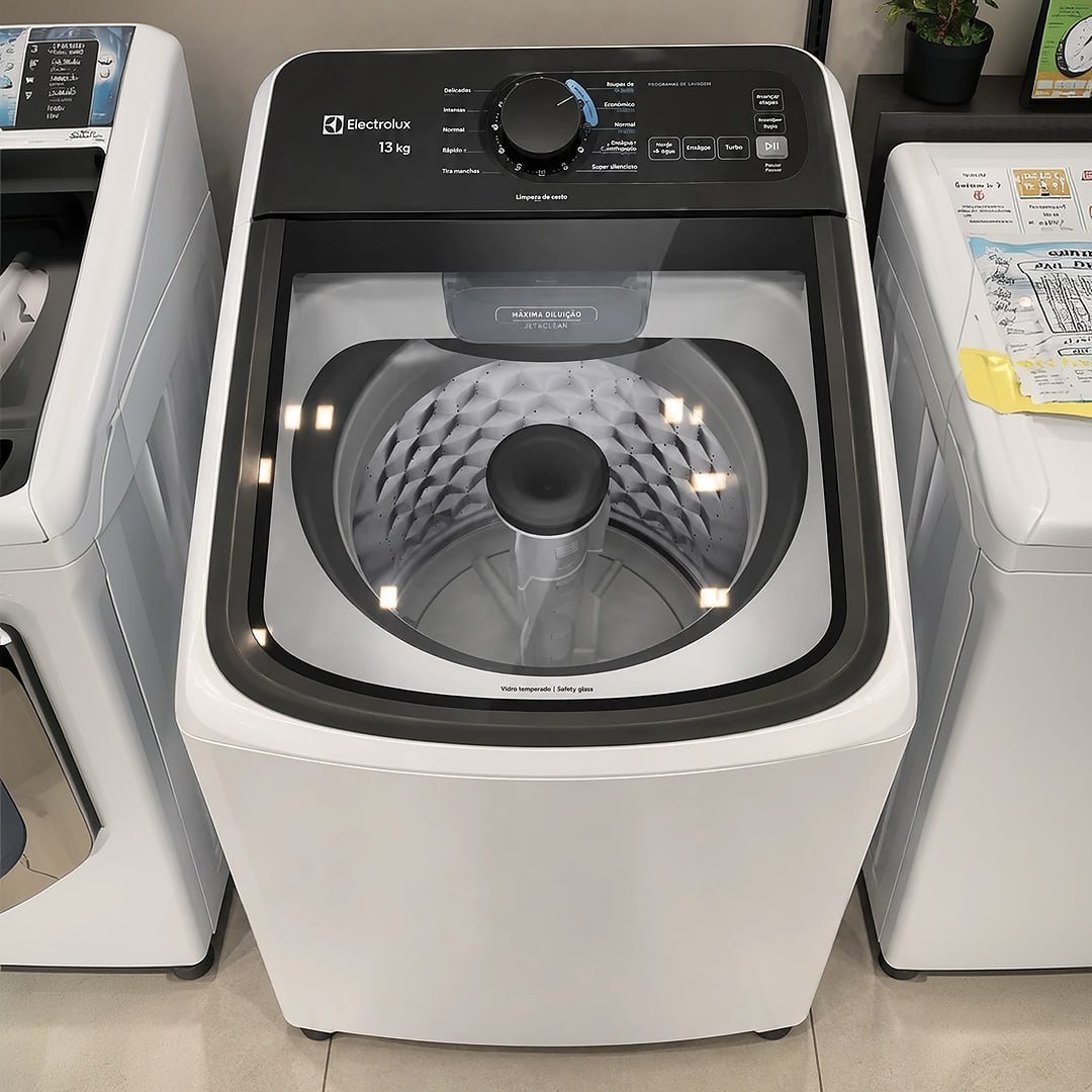 Máquina De Lavar Electrolux 13kg Branca Compacta (let13)