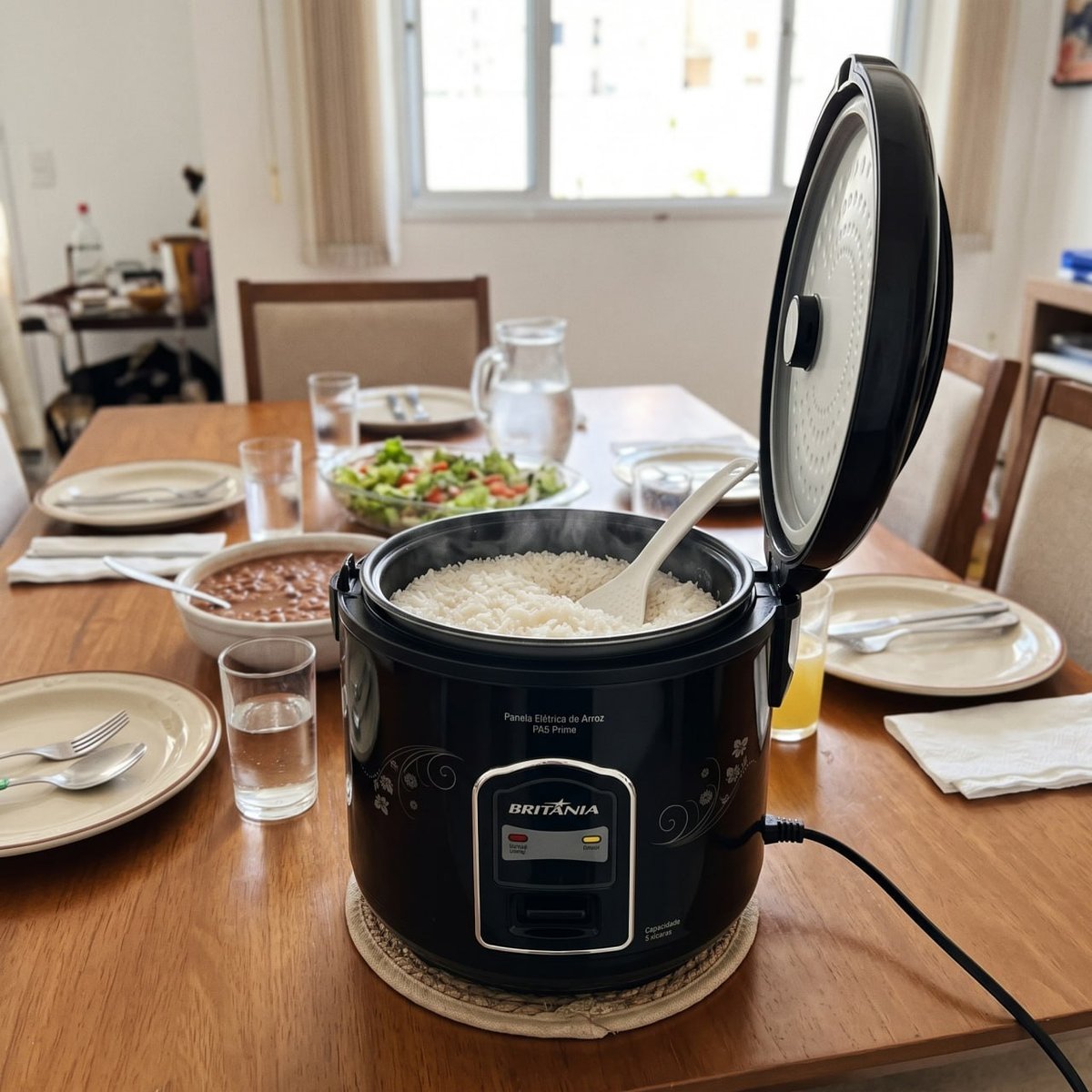 Britânia Panela Arroz, PA5 Prime, 400W, Preto, 220v, 5 cups 220v