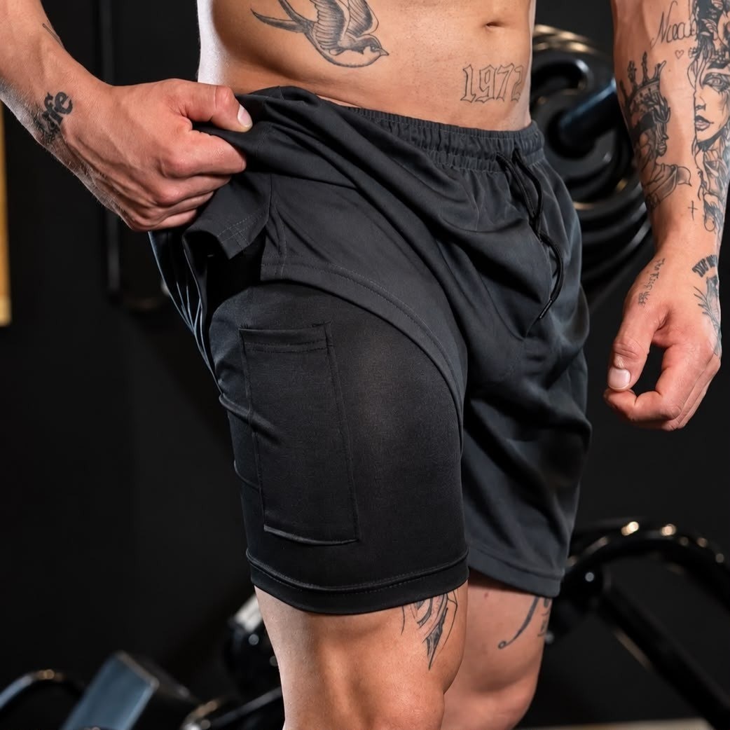 Kit com 3 Shorts 2 Em 1 Duplo (P ao GG)