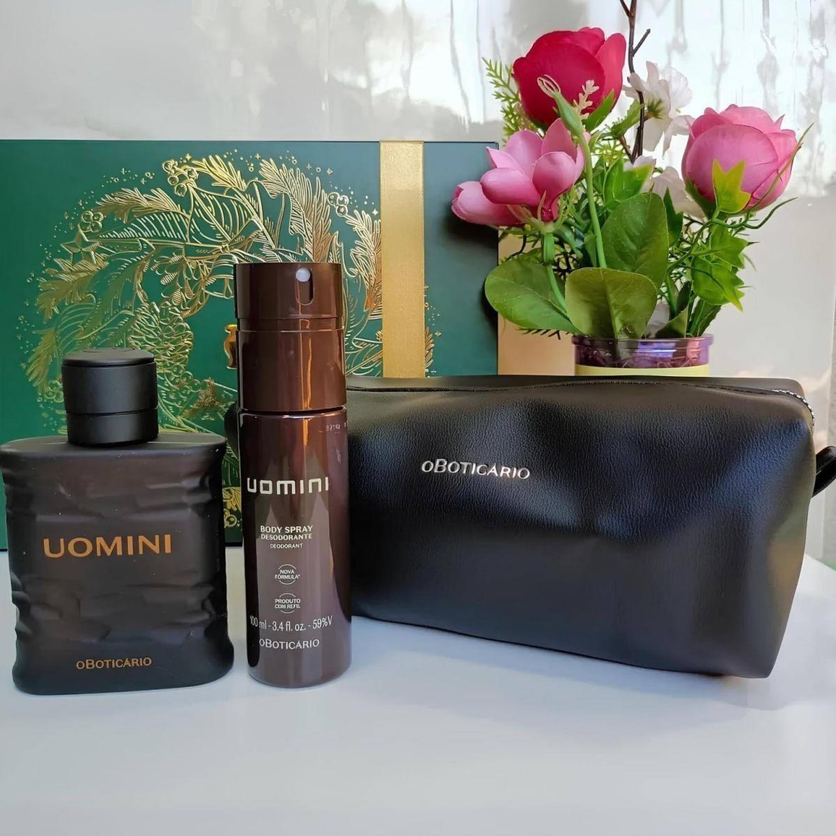 Presente Uomini - O Boticário - Uomini Desodorante Colônia 100ml - Body Spray Desodorante 100ml - Nécessaire Masculina Premium