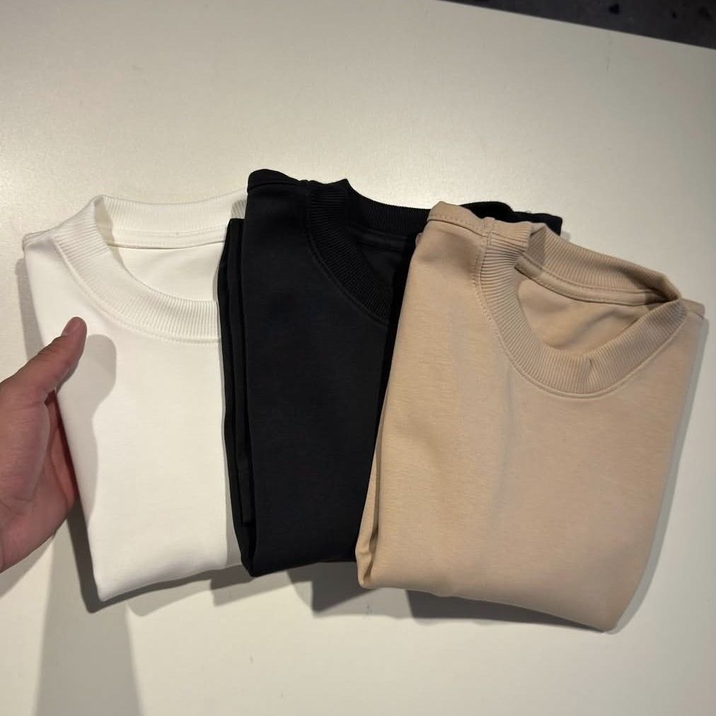 Kit 3 Oversized Masculina Stretwear Básica Lisa Premium (P ao XG)
