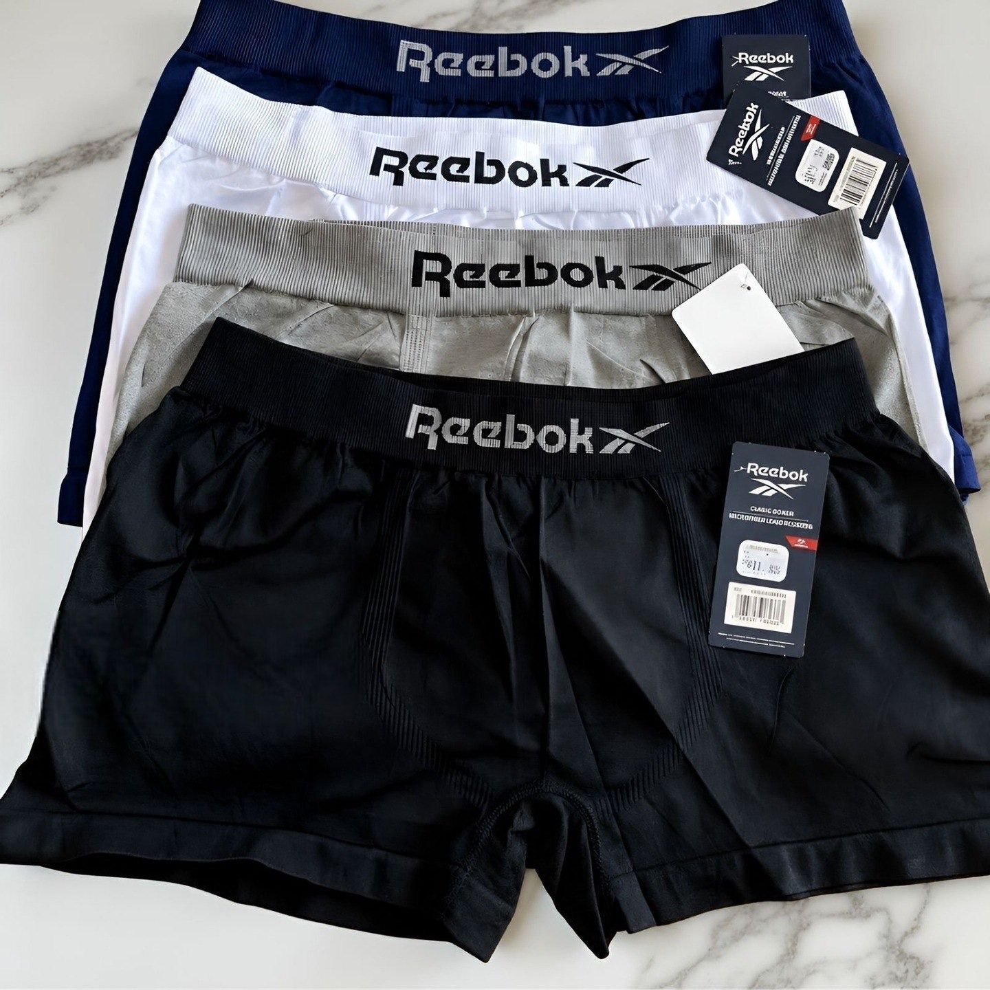 Kit com 6 Cuecas Boxer Box Classic Reebok (P ao GG)