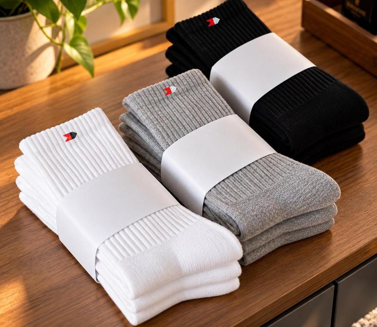 Kit com 15 Pares de Meias Sport Algodão de Cano Médio - Sandrini Confort ​