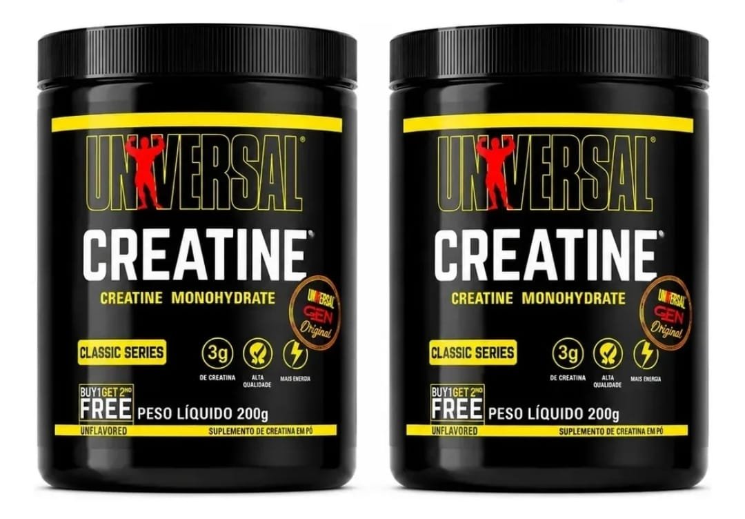 Kit Creatina Monohidratada Universal Nutrition 400g Pura sem Sabor
