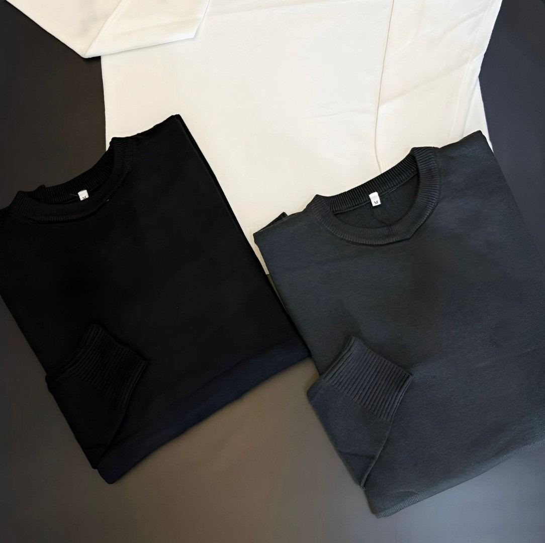 Blusa Tricô Masculina Lã Suéter Gola Careca Cardigan Inverno (P ao GG)
