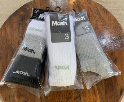 Kit 6 Pares De Meias Esportivas Mash Em Algodão Cano Médio
