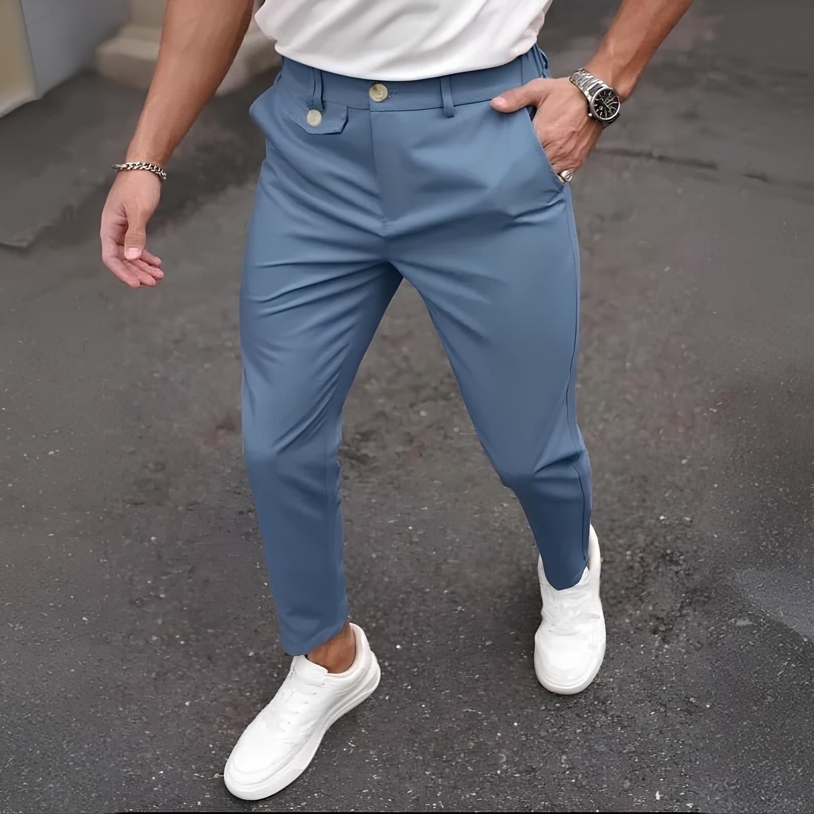 Calça Masculina Alfaiataria Italiana Moderna Social Aba (M ao GG)
