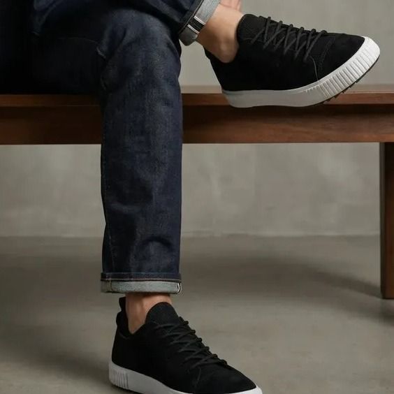 Tênis Casual Camurça Conforto Premium Polo Wear Preto Preto (39 e 41)
