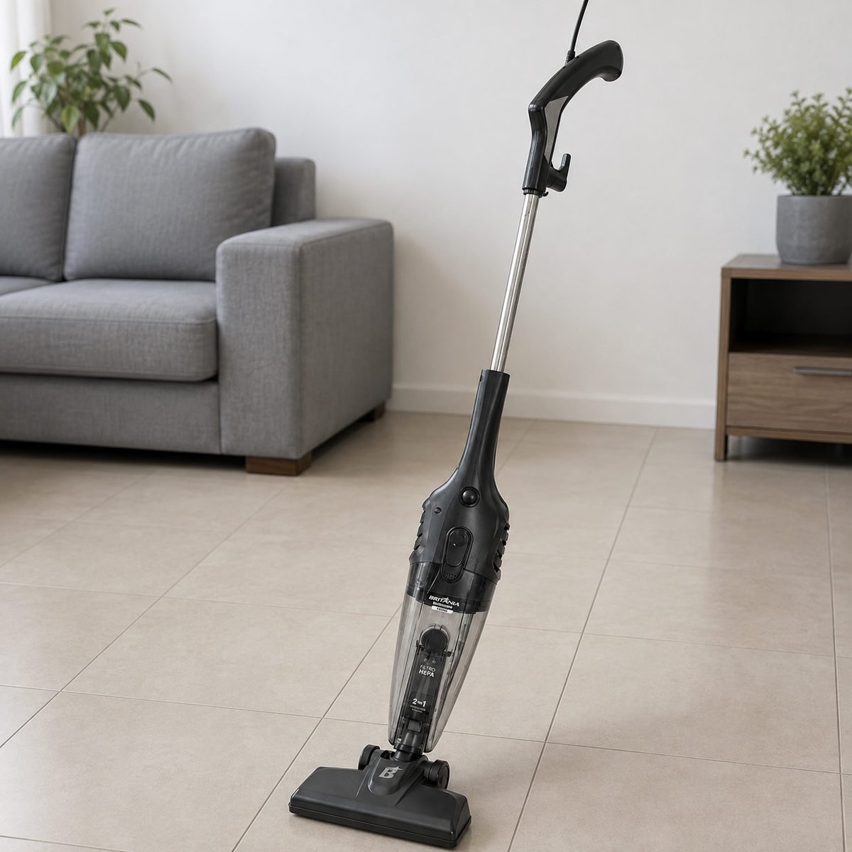 Aspirador Pó Britânia 1400w 2 Em 1 Bas1450c 1l Cinza 220V