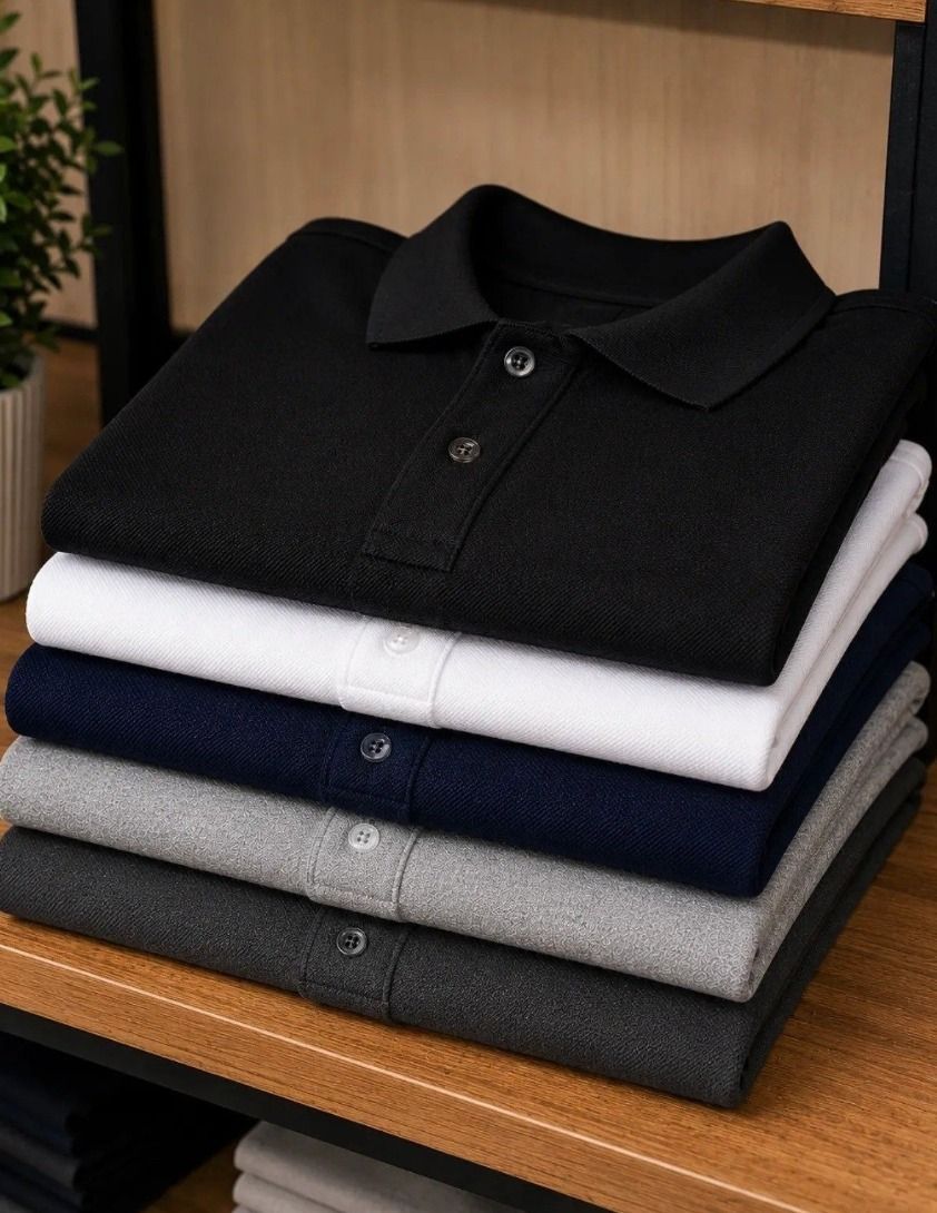 Kit com 5 Camisas Gola Polo Blusa Slim Piquet (P ao GG)