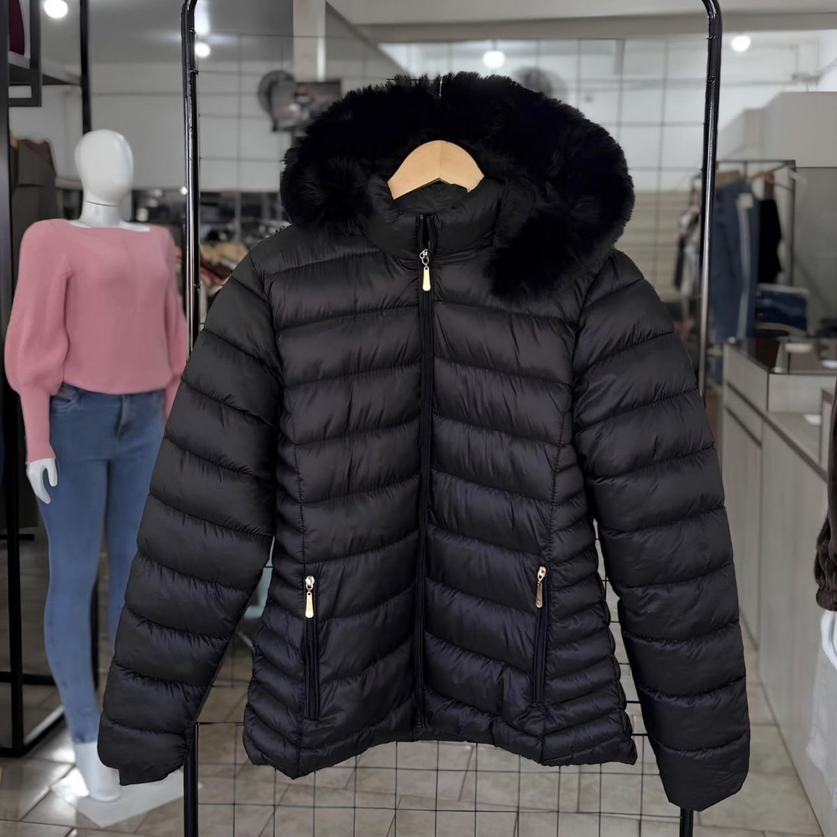 Jaqueta Bobojaco Feminina Puffer Impermeável Inverno Térmica