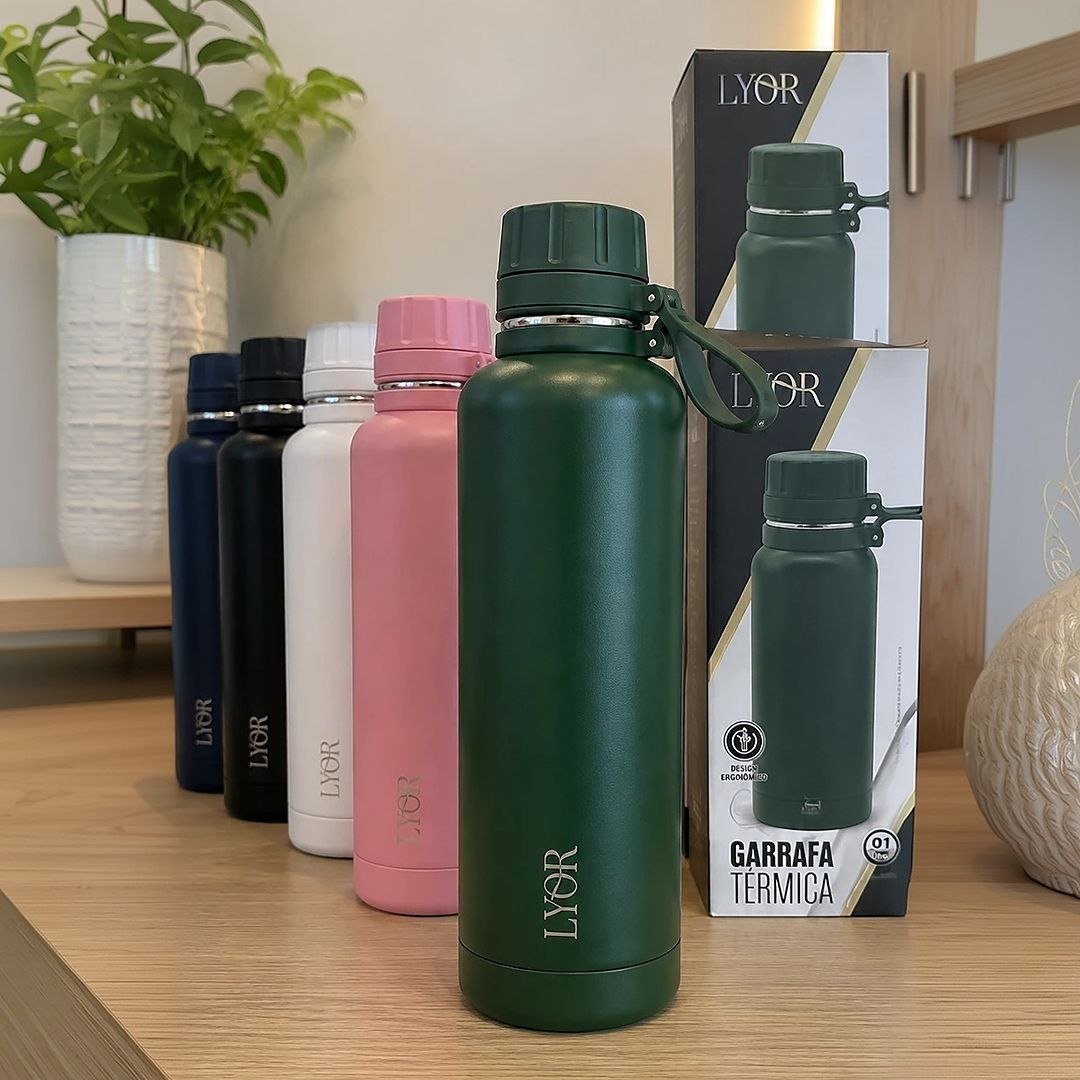LYOR - Garrafa Térmica de Aço Inox Explorer Verde 650ml