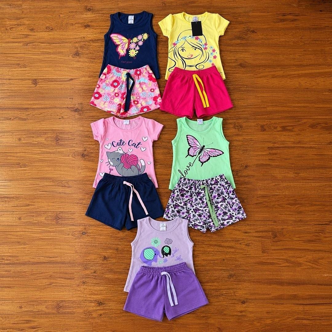 Kit 10 Peças Roupa Infantil Menina Verão Conjunto Criança