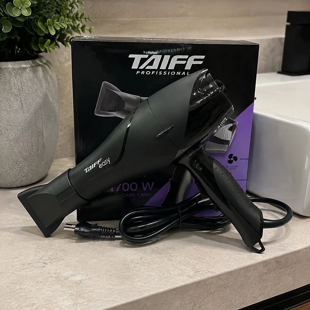 Secador De Cabelos Motor Ac Profissional Easy 1700w Taiff Preto 220V