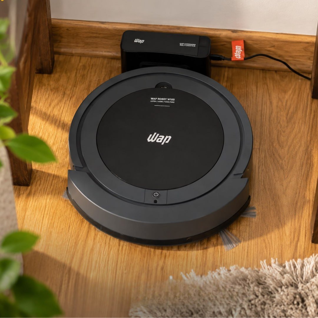 WAP Robô W200 Aspirador Robô 3 em 1 Varre Aspira Passa Pano Bivolt