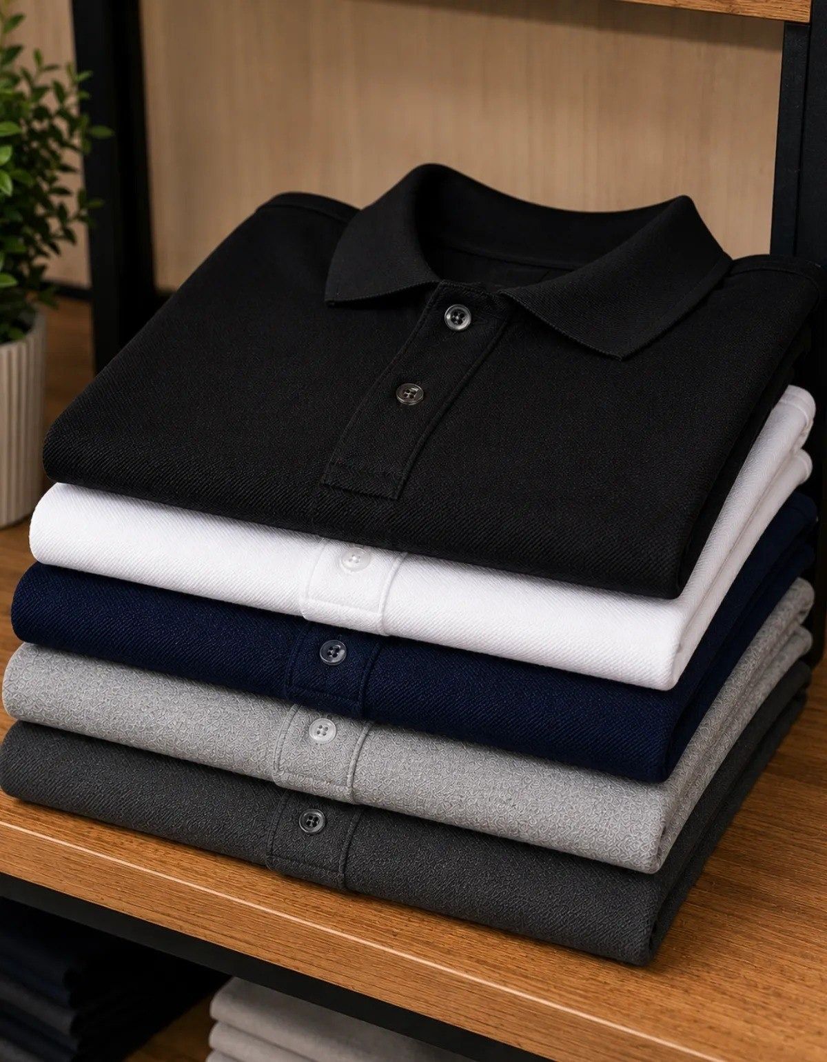 Kit com 5 Camisas Gola Polo Blusa Slim Piquet (P ao GG)