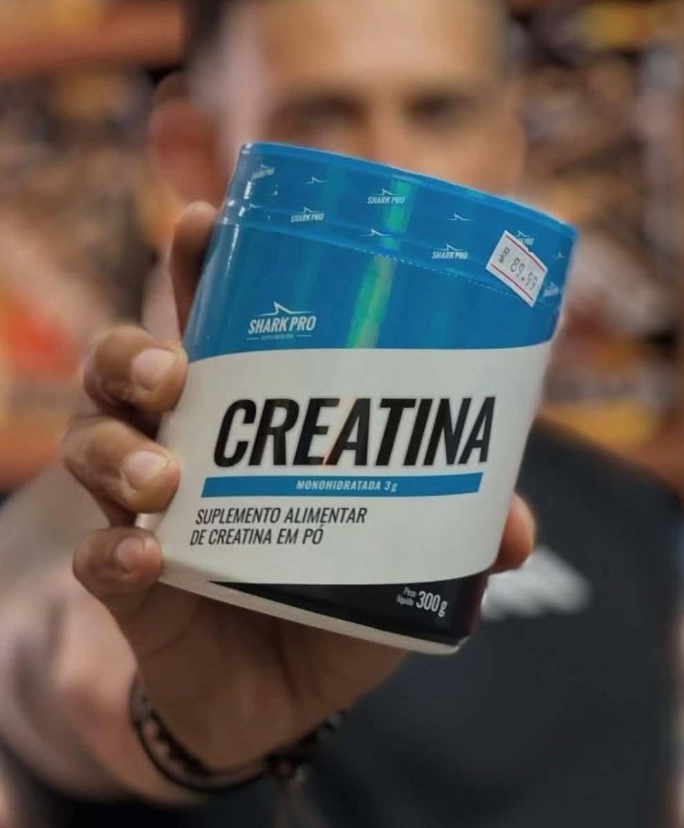 Creatina Pura 300g 100% Monohidratada - Shark Pro Sabor Natural