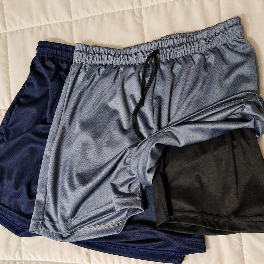 Kit 4 Shorts Bermuda Duplo 2 Em 1 Treino (M ao GG)