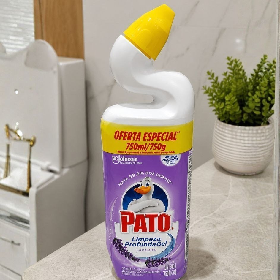 Pato Limpador Sanitário Gel Desinfetante, Lavanda, Limpeza Profunda, 750ml