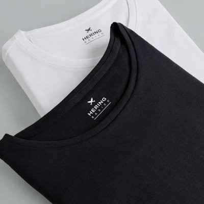 Kit Com 2 Camisetas Masculinas Básicas Slim Hering (P ao XG)