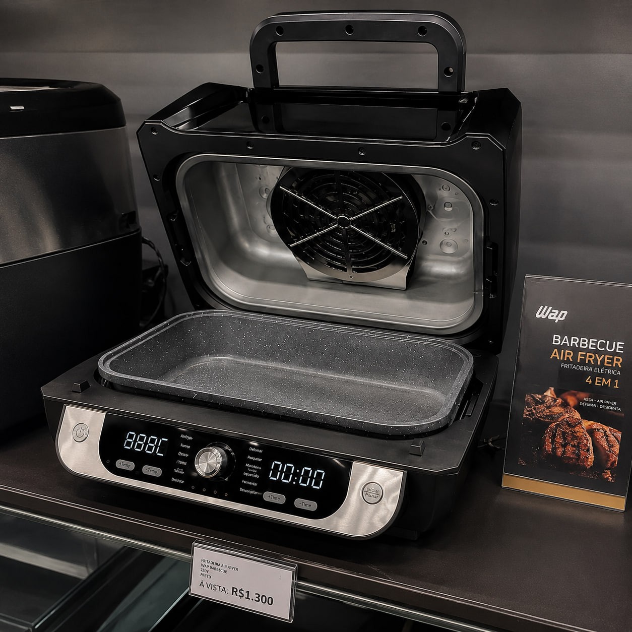 Fritadeira Elétrica Air Fryer WAP Barbecue com Painel Digital e 12 Funções 220V