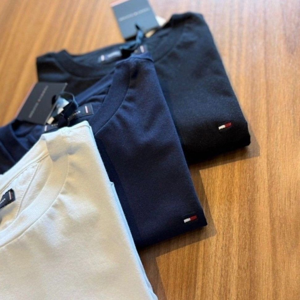Camisetas Tommy Hilfiger Preta/marinho 2un - Original (P ao G4)