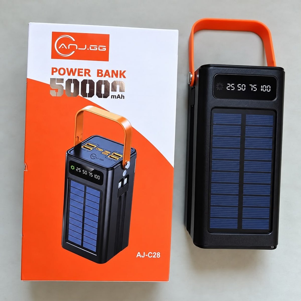 Carregador Portátil Solar 50000mAh Power Bank