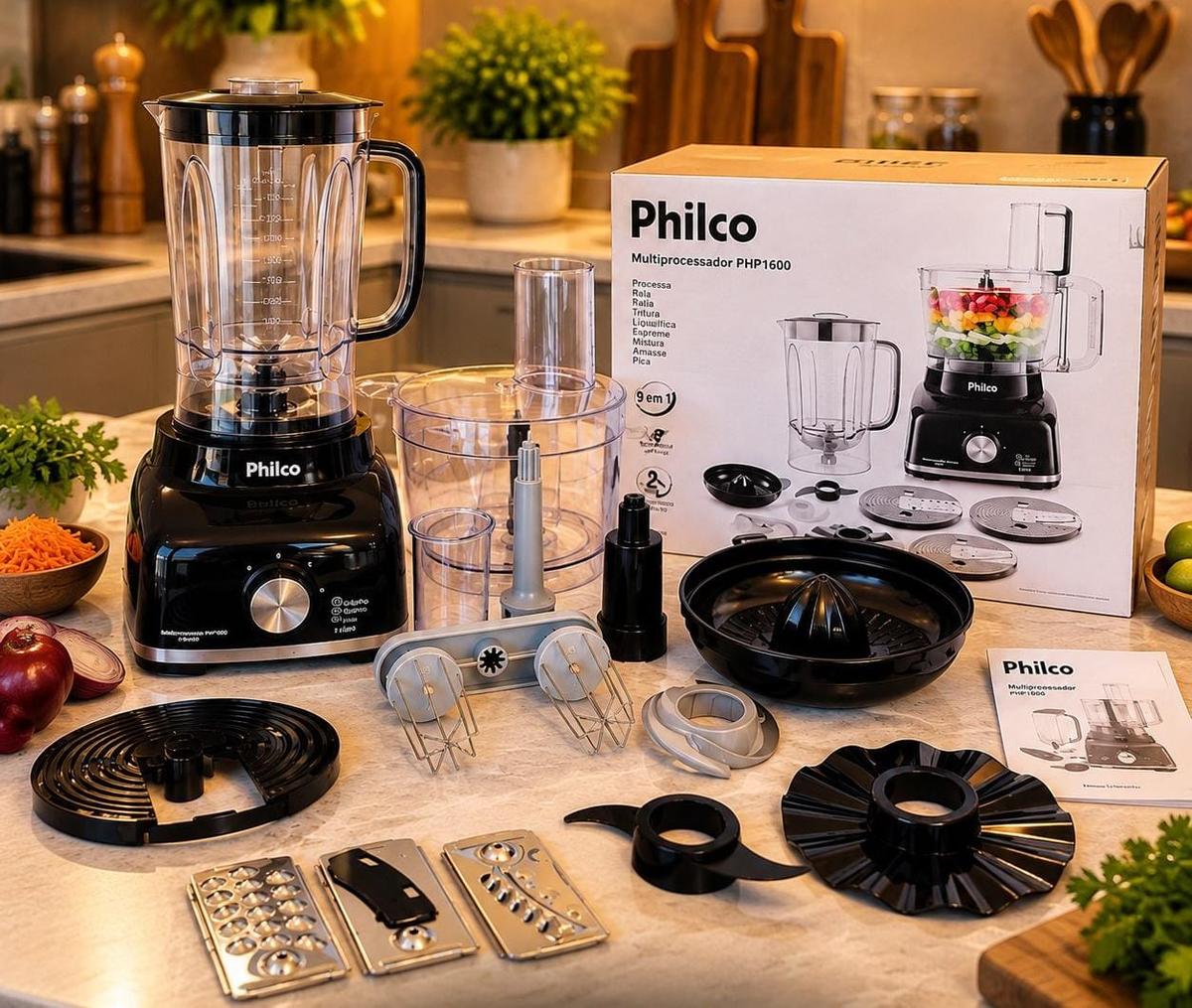 Multiprocessador Philco 9 em 1 1700W 110v (PMP1600P) ​