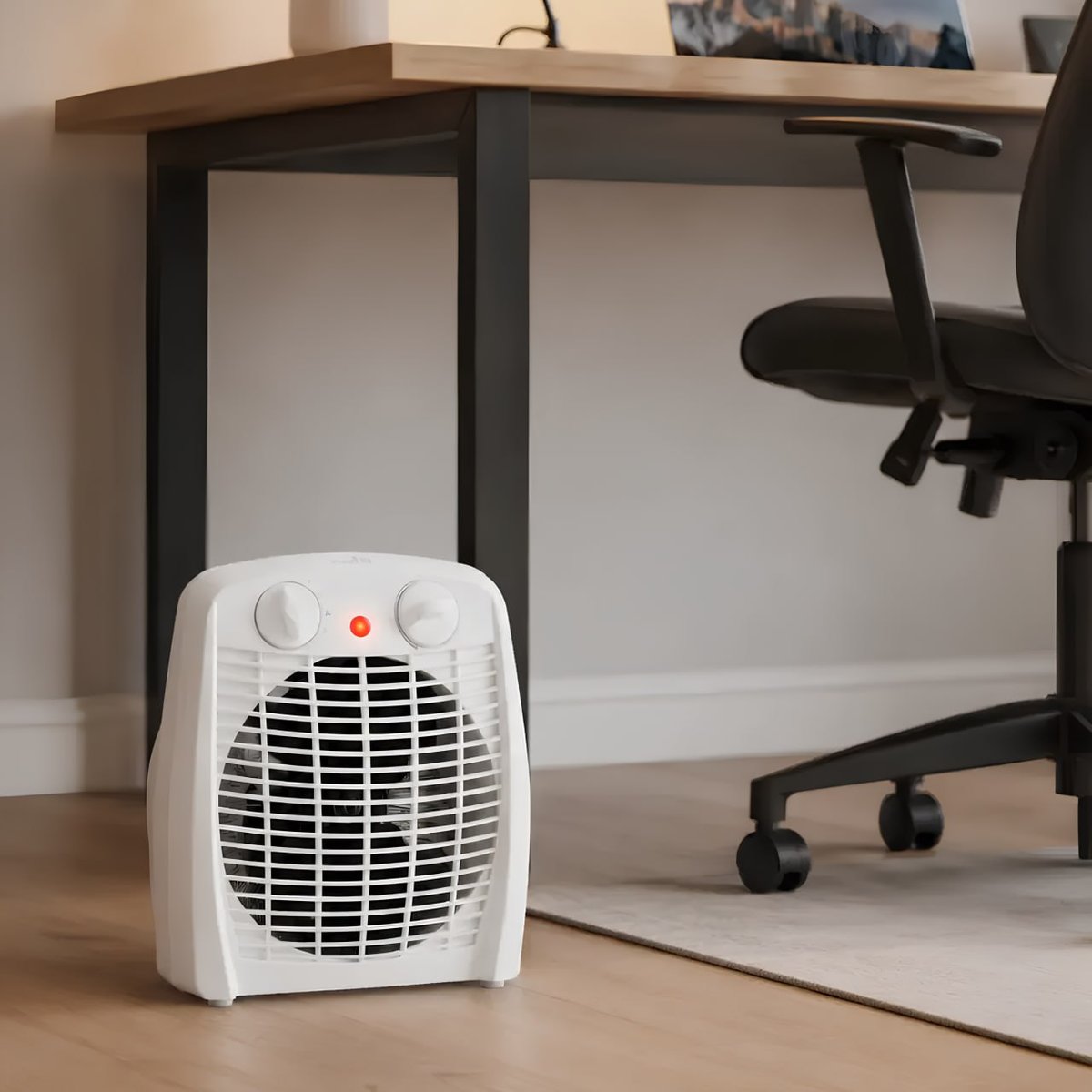Aquecedor Elétrico 2 Em 1 Kian Branco 1800w Aq100 2 Níveis De Aquecimento + Ventilação 220v