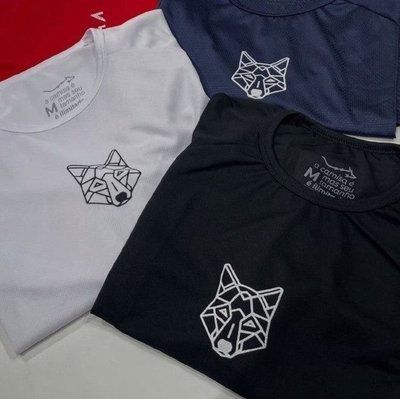 Kit 3 Camisetas Masculina Dry Alpha Lobo Geométrico (P ao XGG)