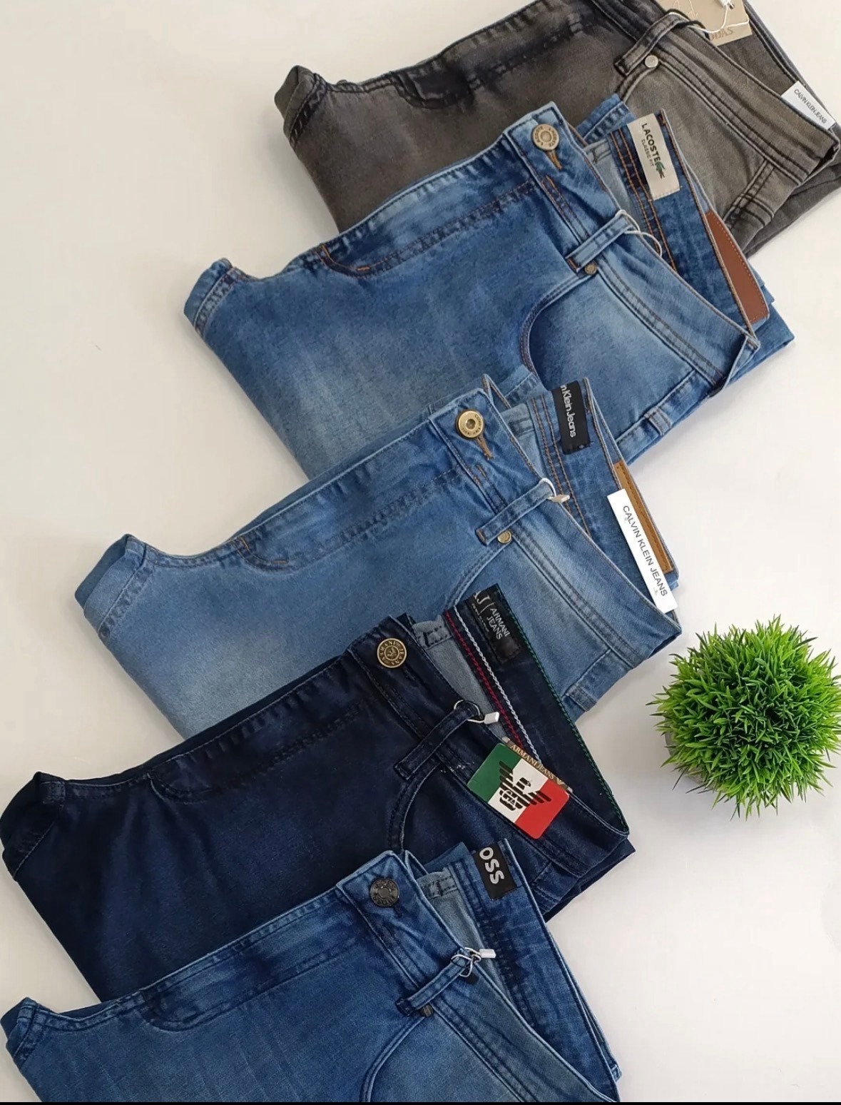 Kit 4 Calças Jeans Masculina Tradicional Corte Reto Básica (36 a 56)