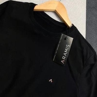 Camiseta Aramis Crewneck Basic Lisa Preta (P ao G4)