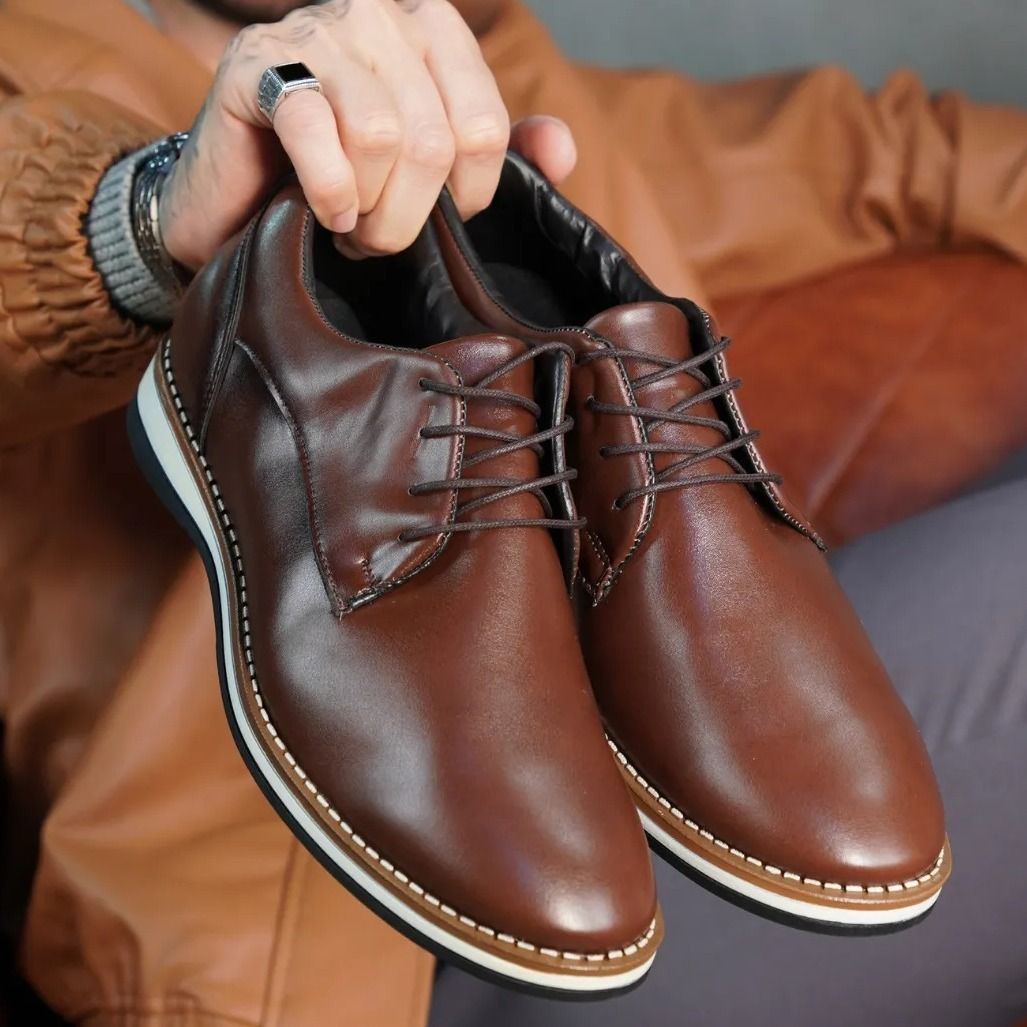 Sapato Social Masculino Casual Oxford Preto Marrom Trabalho (37 ao 44)