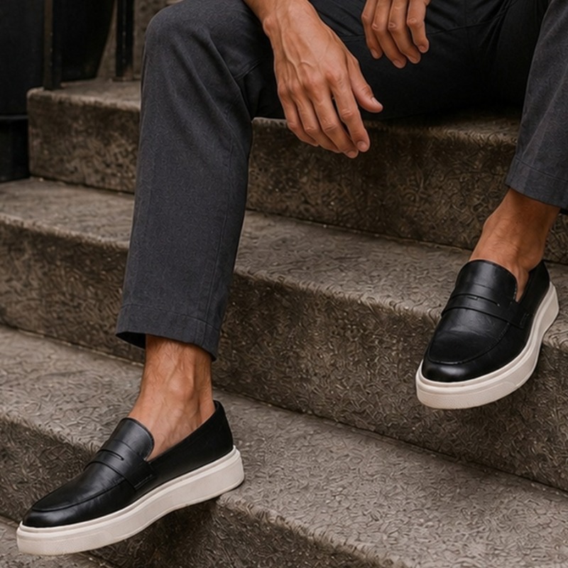 Sapato Masculino Mocassim Loafer Couro Casual Comfort Luxo (37 ao 46)