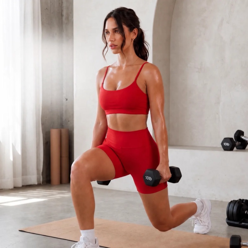 Conjunto Top Shorts Academia Fitness Virginia Cintura Alta