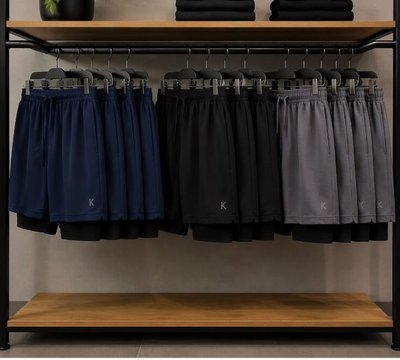 Kit 3 Shorts 2 Em 1 Masculino De Compressão Corrida Academia (M ao GG)