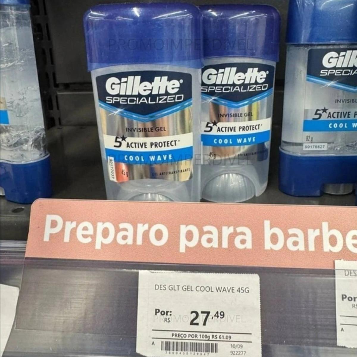 Gillette Desodorante Antitranspirante em Gel Aloe 45 g
