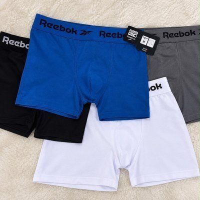 Kit 6 Cuecas Boxer Reebok Classic Microfibra Sem Costura (P ao GG)