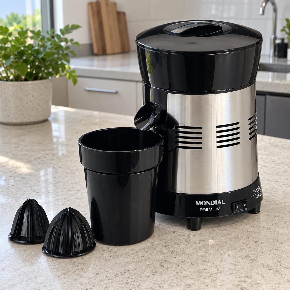 Extrator De Frutas Mondial Turbo Premium Preto 250w Bivolt Preto