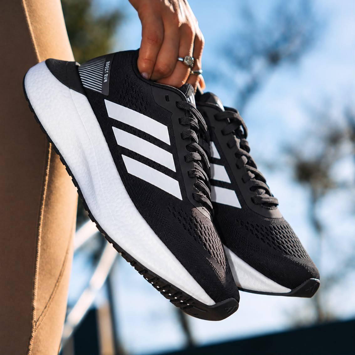 Tênis Adidas Boost Run - Preto+Cinza